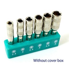 12PCS 6 in 1 H4 Hexagon Shank 6 Points Hex Socket 2.5mm 3mm 3.5mm 4mm 4.5mm 5mm