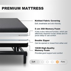 Electric Lift Bed for Seniors with OneTouch Backrest Lift & Wired Remote Control