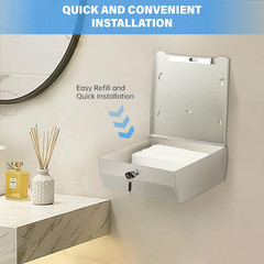 Paper Towel Dispenser Wall Mount Commercial, C Fold Multifold Hand Paper Towel D