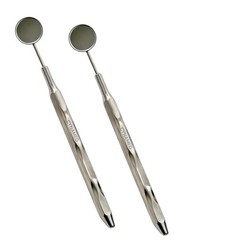 Dental Mouth Mirror with Hollow Handle Silver, Size #5 Lightweight, German Steel