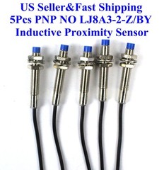 5Pcs PNP NO LJ8A3-2-Z/BY Inductive Proximity Sensor Switch DC6V-36V US