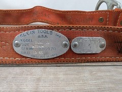 Klein Tools Inc. USA Lineman Nylon Climbing Belt Medium Model 5480-1D