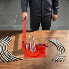 Manual Rebar Bender, Rod Bar Bender w/ 7 Bearings, Heavy-Duty Rebar Bending Tool