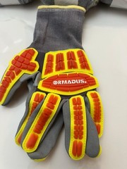 Impact Resistant Work Gloves Ormadus 6 Pairs Sandy Foam Nitrile Coated Sz Small