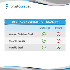 Dental Mirror #5 with Handle German Steel Autoclavable Dentist Examination Tool