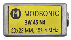Modsonic BW 45 N4 20X22 MM 45° 4 MHz Ultrasinic Transducer Porbe Angle Beam Test