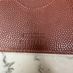 Shinola Brown Pebbled Leather Notebook Journal Cover 5.75×8.75″ Monogram TMM