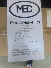 Excela-Flo MEGR-1222H-BGF Compact First Stage LP Regulator 10 PSI