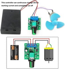 2pcs PWM Low Voltage Motor Speed Controller DC 1.8V 3V 5V 6V 12V 2A 1803BK 18…