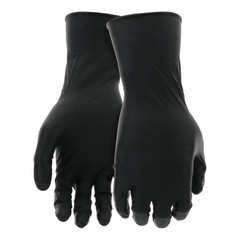 X-Large Black 8-Mil Thick 100% Nitrile Disposable Work Gloves with Textured Grip