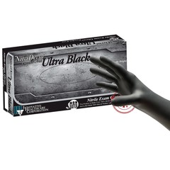 NitriDerm Ultra Black Nitrile Exam Glove – 100 per Box