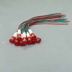10Pcs 12V DC/AC 10mm RED Panel Mounting LED Indication Signal Pilot Lights USKY3