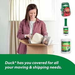 Duck HD Clear Heavy Duty Packing Tape Refill, 6 Rolls, 1.88 Inch x 54.6 Yard