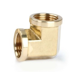 U.S. Solid 90 Degree Elbow Brass Fitting NPT 1/2″ Female x 1/2″ Female, 2pcs