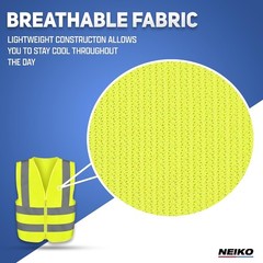 Lightweight X-Large Safety Vest – Sleeveless, Machine Washable & High Visibility