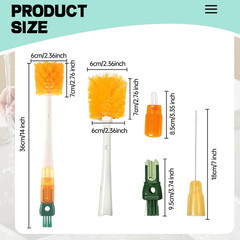 5-in-1 Bottle Brush Cleaner Set, Long Water Bottle & Straw Cleaning Brushes