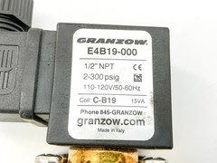 New Granzow E4B19-000 Solenoid Valve 2 Way 1/2″NPT 110/120V 300PSIG