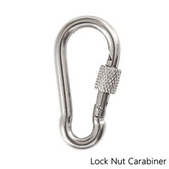 316 Stainless Steel Carabiner Snap Spring Hook Clip Marine Grade Eyelet Lock