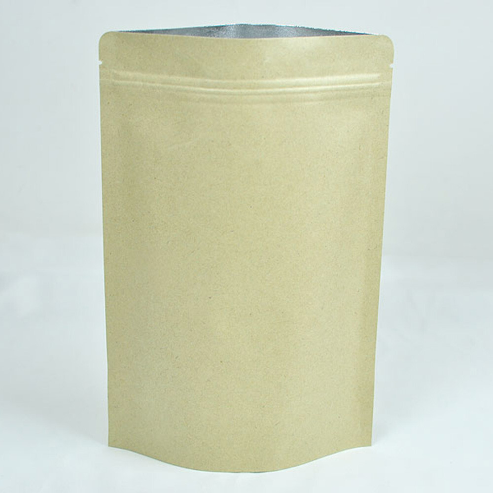 100 5.5MIL Kraft Paper Mylar Food Storage Zipper Seal Bags Outer Size 3.5×5.5″