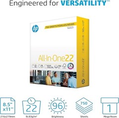 Papers | 8.5 X 11 Paper | All in One 22 Lb | 1 Mega Ream – 750 Sheets