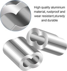 Oval Aluminum Sleeves Clamps for Wire Rope Swage Clip Crimping Loop Sleeve