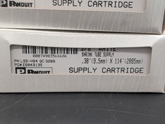 5 Panduit Shrink Tube Label Cartridges – See List In Description – Free Shipping