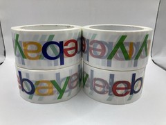 4 Rolls eBay Branded Shipping Tape Approx 75 yds x 2″ Color Logo READ