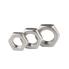 M2M3M4M5M6M8M10M12M14M16M18M20M22M30 HEXAGON THIN HALF LOCK NUTS STAINLESS STEEL