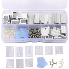 30Pcs TO220 Aluminum Heatsink & Insulator/Mounting Kits for MOSFET