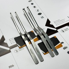 Caspar Nerve Root Retractor Bayonet Shaft 4,6,8,10 mm 4 PCs Set
