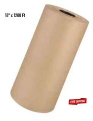18″ x 1200 ft Brown Kraft Paper 30 lb Basis Weight Roll Packaging Shipping