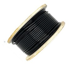 BLACK Vinyl Coated,1/8 – 3/16, 7×19 Cable: 25, 50, 100, 200, 250, 500, 1000 ft