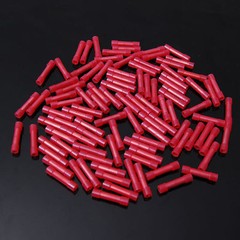 100 pcs Pack 22-18GA AWG Wire Red Nylon Butt Connectors Crimp Terminals Alarm UL