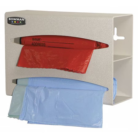 Bowman Dispensers Bg002-0212 Bag Dispenser, Wall Mount, 3-61/64″