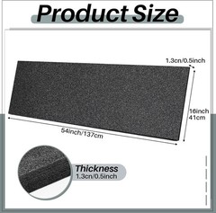 Customizable Polyethylene Foam Sheet 54 x 16 x 0.5 Inch Black Foam Insert Pad…