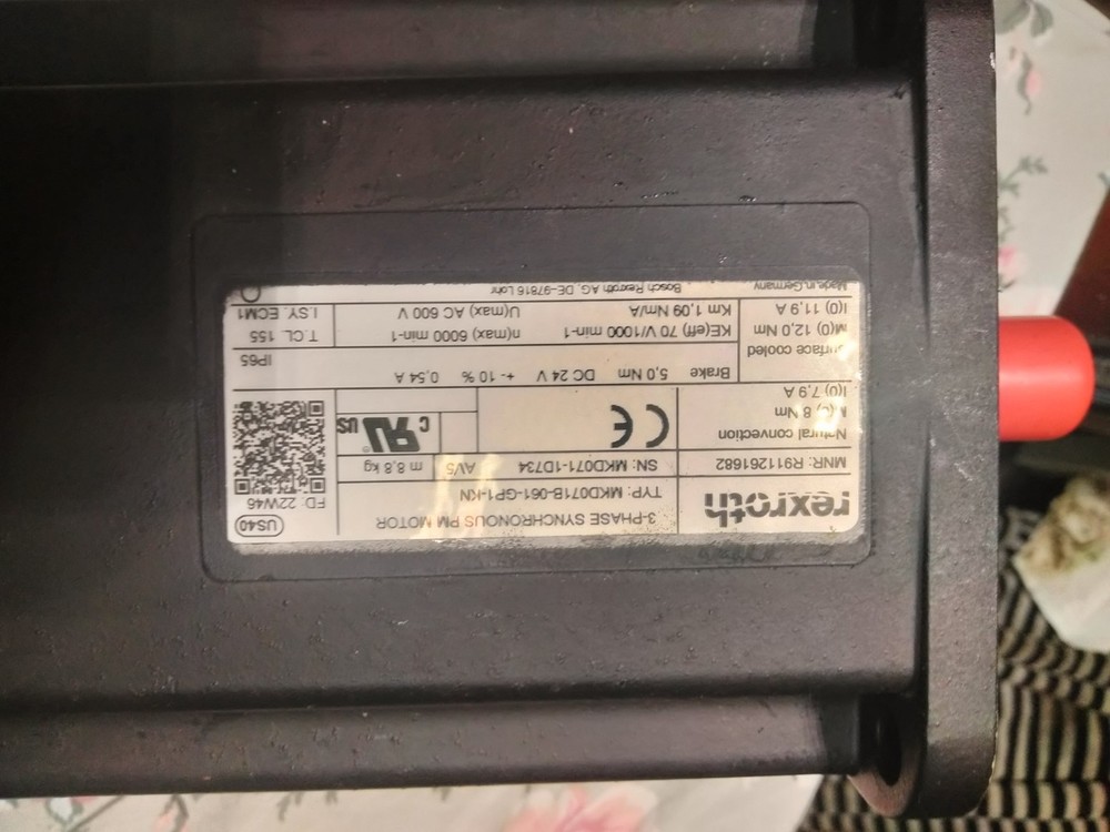 Bosch rexroth 3 phase synchronous motor (remanufactured 2022)