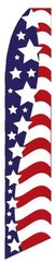 Flag Stars and Stripes Banner Sign Flutter Swooper 2.5’ Wide Red White Blue