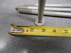 Carriage Bolt 7/16″ x 8.00″. Carriage Bolts. (LOT OF 12), Grade 2, Coarse. NOS!
