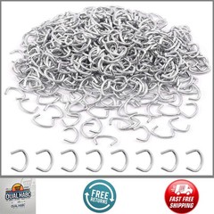 1000Pcs 1/2″ Hog Rings, Galvanized Hog Rings for Auto Upholstery Furniture 
