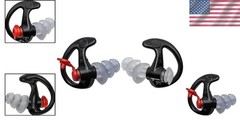 EP4 Sonic Defenders Plus: Triple-Flanged, Reusable Black Earplugs for Protection
