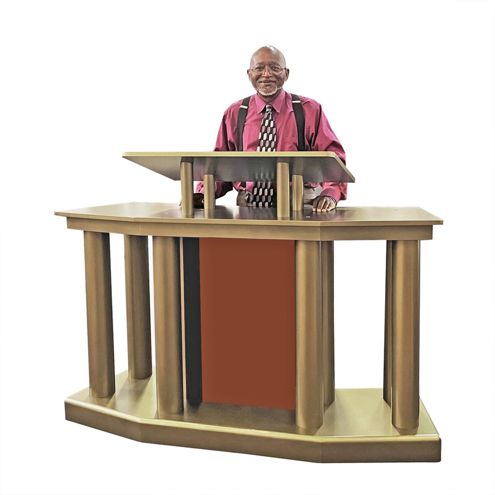 67″ Wide Church Pulpit Deluxe Podium Lectern Debate Speech Wedding Event Funeral
