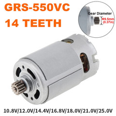 RS550 18V High Speed DC Motor 14 Teeth 9.5mm Gear for Electric Drill Saw Drivers