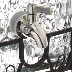 Kitchentoolz 2.5 Gallon Glass Beverage Dispenser Stainless Steel Spigot Metal