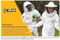 Unisex Ultra-Ventilated Polycotton Beekeeping Suit Gloves & Two Veils Olive Lge
