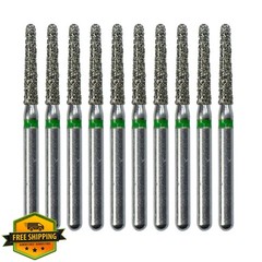 Spark Dental FG Round End Taper Burs Green 856-016 (10pk)