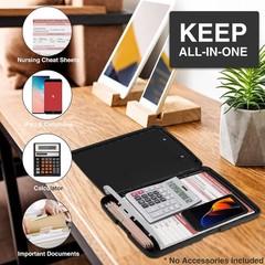 Sooez High Capacity Clipboard with Storage – 14.5″ x 10″ – Black