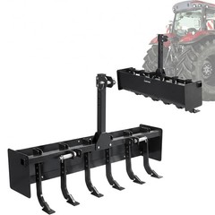 55 Inch Tractor Box Blade Scraper Heavy Duty CAT 0 Land Leveler 6 Ripper Teeth