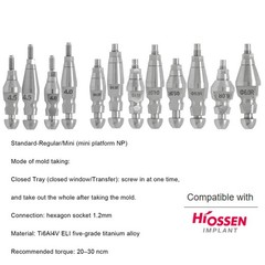 Dental Ti Abutment Healing Straight ZEST Locator Osstem Hiossen ET Lab Analog