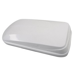 14 Cubic Feet Rooftop Cargo Box White Dual Side Opening with Lock Keys