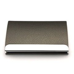 PU Leather Metal Business Card Holder – Sleek Pocket ID Credit Card Case Wallet